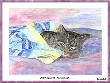 Aquarell -  Katze Trienschen