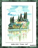 Italien Aquarell - Comer See