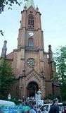 nach dem gemeinsamen Abendmahl in der Gethsemane-Kirche