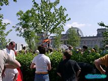 Mitten in der Menge beim Abschlussgottesdienst