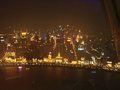 Blick vom Huangpu-Fluss über den Bund bis zur Nanjing Straße und dem Volksplatz.